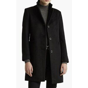 Lauren Ralph Lauren Black Reefer Wool Blend Coat NWOT Size 10
